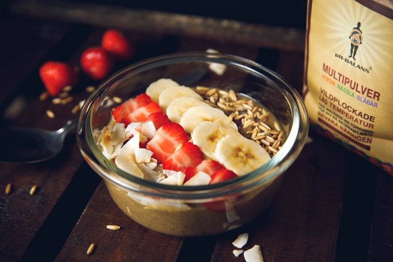 Smoothiebowl med multipulver