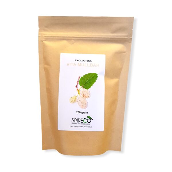 Mullbär Vita Ekologisk 250g - Spireco